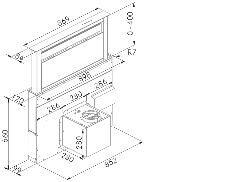 Hottes - Lift-Light NT - Dessin technique