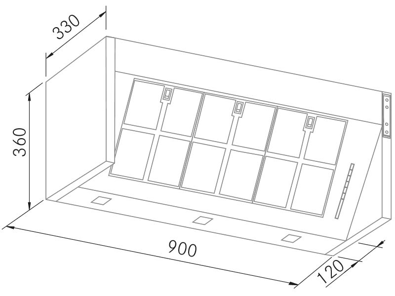 Hottes - Integratta S - Dessin technique