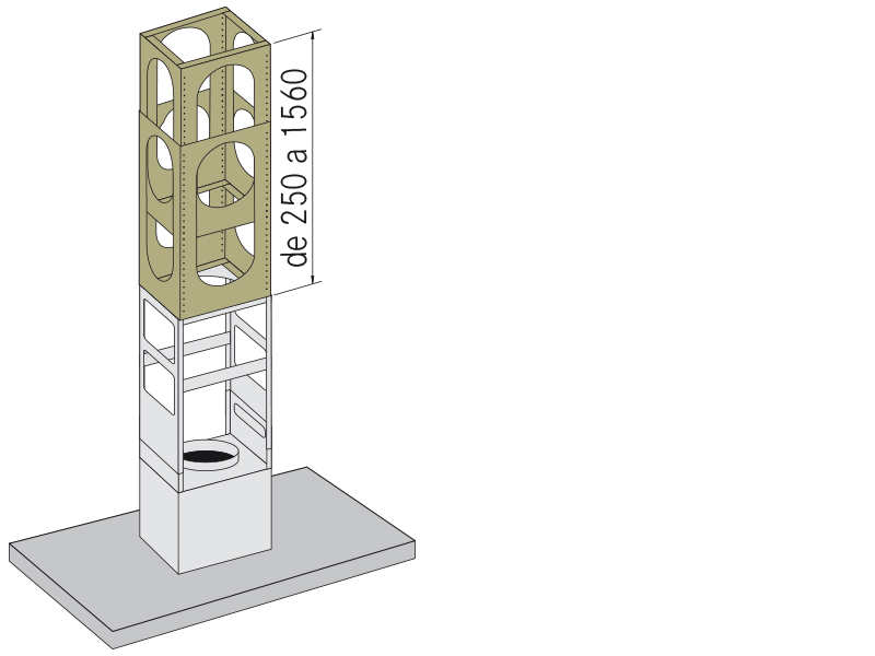 Hottes - Alargos de estructura metálica - Dessin technique