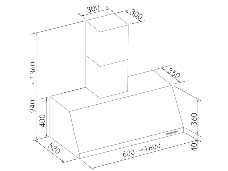 Hottes - Keops Prof SP Inox - Dessin technique