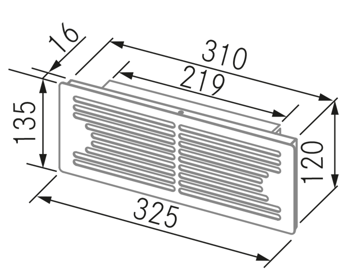 Hottes - Rejilla para falsos techos - Dessin technique